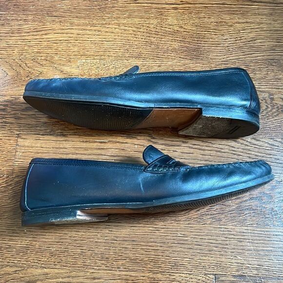 Salvatore‎ Ferragamo “Ponza” black calf slip on penny loafers main image 8